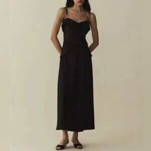 DÔEN Donetta Dress in Black Size 12